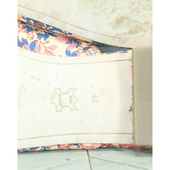 Sam Edelman Multicolor Canvas Slip On Flat Mules Sandals Size 10 M - Picture 8 of 9